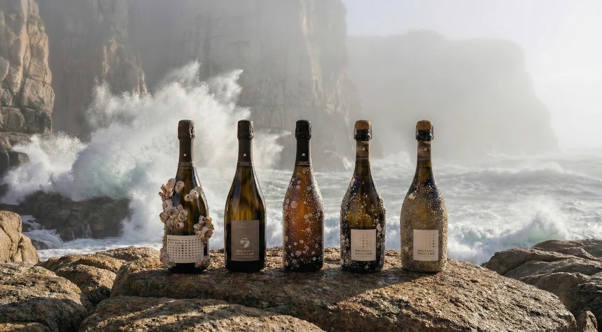 La gamme de cuvées remontée au large de Namhae